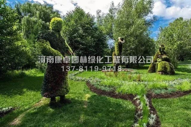 绿色奇异世界来袭,立体花坛造型