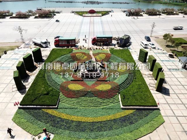 立体花坛在胶州的美