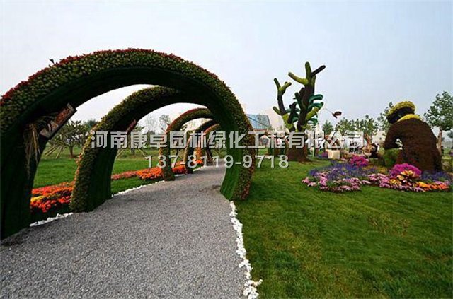 立体花坛与园林景观环境的融合